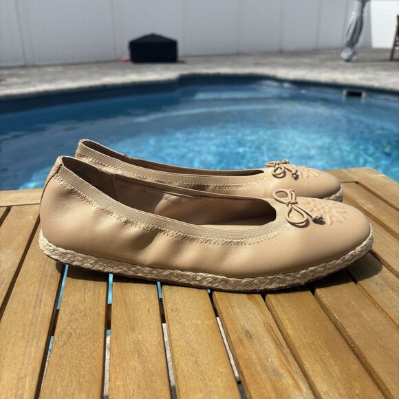 Frye and Co Willow Ballet Flats Women's 10 M Tan Espadrilles Slip On - Picture 1 of 9